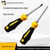 Fabricante de Origem Chave de Fenda Doméstica Magnética Forte em Forma de Cruz com Ponto de Exclamação Amarelo e Preto Ferramenta Doméstica Chave de Fenda