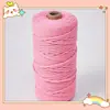 Cuerda de algodón trenzado 3mm 4mm de colores tapiz hecho a mano degradado color sólido cuerda de algodón material para colgante de coche cuerda para tejer diy hilo de algodón