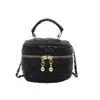 Bolsa de maquillaje de cadena con patrón de diamantes para mujer, nueva colección otoño 2026, bolsa versátil en forma de caja, bolso de hombro casual estilo coreano, bolso pequeño cuadrado cruzado