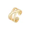 Versión coreana de la línea del anillo retorcido para mujer, temperamento simple, moda, anillo geométrico, transfronterizo, en stock, primera generación de envío