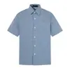 Camisas Xadrez Color Block de Manga Curta Estilo Retrô Americano para Homens e Mulheres, Nova Moda de Verão Marca Camisas Casuais Versáteis de Corte Solto para Casais