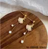 Pendientes de Esmalte Pintado Nala Pendientes Florales Románticos Pendientes de Lujo Ligero de Gama Alta Pendientes con Borlas que No se Desvanecen
