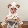 Touca de Bebê Outono e Inverno Fofa Super Fofa Dinossauro Touca com Proteção para Orelhas para Bebês e Crianças Pequenas Touca de Pelúcia Quente Meninos e Meninas Pulôver