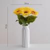 Decoración de Flor Artificial de Girasol Shumen Decoración de Flor Falsa de Girasol Flor de Ingeniería Flor de Seda Manojo Pequeño de Flores Decoración de Sala de Estar