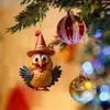Colgante de pavo para Año Nuevo Transfronterizo Colgante para Árbol de Navidad Colgante para Coche Decoración de Árbol de Navidad Asiento Trasero del Coche
