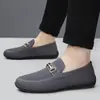 Zapatos para Hombre, Zapatos Casuales Transpirables para Hombre, Zapatos de Frijol Suaves con Suela Suave de Malla de Moda, Zapatos Slip-On de Moda para Hombre, Mocasines de Tejido Fly-Knit
