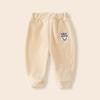 Calças de veludo para bebê primavera e outono, novas calças de veludo para bebês, masculinas e femininas, calças casuais para crianças, roupa externa espessada, roupa externa de inverno