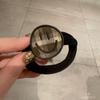 Anillo para el cabello con cara sonriente de tela a cuadros de estilo coreano, lindo, a la moda, cola de caballo alta, cuerda para la cabeza, cuerda para el cabello con sentido avanzado, accesorios para el cabello