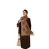 Bufanda de Imitación Cachemir con Patrón Vintage para Mujer, Chal Cálido de Otoño e Invierno, Doble Uso con Borlas Largas, Ropa de Abrigo de Moda de Gama Alta