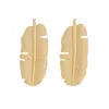 Pendientes Exagerados de Aleación con Forma de Hoja de Plátano Estilo Retro Europeo y Americano Diseño de Nicho Transfronterizo Pendientes de Hoja para Mujer