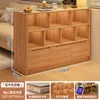 Estantería de Madera Maciza de Pie Armario de Almacenamiento Armario con Rejilla de Almacenamiento Integrada Estantería para Libros de Casa Estante de Almacenamiento Armario Lateral para Sofá Armario Bajo