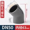 Codo de 45 grados grado químico UPVC curva recta resistente a la corrosión ácida y alcalina codo pequeño medio codo accesorios gris grado industrial accesorios de tubería química