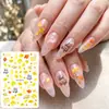 Adesivos de Folha de Bordo Suprimento Transfronteiriço Adesivos para Unhas 12 Estilos Conjunto de Adesivos para Unhas Companheiro de Esmalte em Gel de Ação de Graças