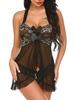 Fornecimento Transfronteiriço Nova Lingerie Sexy Europeia e Americana Camisola Sexy de Renda com Suspensório e Decote com Botões Fabricante Vendas Diretas por Atacado