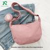 Bolsa de Veludo Bolinho, Bolsa Transversal Versátil, Casual Leve de Grande Capacidade para Estudante Aula Trabalho Roupas Bolsa de Ombro Personalizada de Fábrica