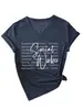 Trabajador Social Amazon Wish Sitio Independiente Informal Cómodo Personalizado Camiseta de Manga Corta con Cuello en V para Mujer En Stock
