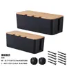 Caja de Cables de Madera de Bambú, Organizador de Regleta, Caja de Gestión de Cables, Caja de Gestión de Cables de Computadora, Regleta, Organizador de Cables de Alimentación