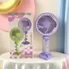 Ventilador de mano con soporte, carga USB, para oficina, estudiante, escritorio, pequeño, mini, para aliviar el estrés, regalo para niños