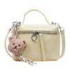 2025 Nova Moda Versátil Bolsa Pequena Quadrada de Mão para Mulheres Cor Sólida Elegante Alta Qualidade Cor Sólida Bolsa Transversal de Ombro Único