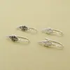Brincos de Prata Esterlina S925 Estilo Coreano Feminino Brincos de Folha Inteligentes Frescos Simples Gancho de Orelha Folha Brincos Artísticos Distintivos