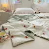 Fuente Colcha de Gasa Arrugada de Verano Juego de Cuatro Piezas Colcha para Aire Acondicionado Dormitorio de Estudiante Colcha Individual Delgada Colcha Fresca de Verano Lavable a Máquina
