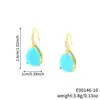 Nuevos pendientes de gota de circón europeos y americanos transfronterizos, circón microincrustado de moda, lujo ligero, gama alta, pendientes únicos y elegantes