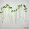 Decoração de Trepadeira Artificial de Flores de Glicínia, Planta de Cordão de Trepadeira Artificial de Plástico para Cobrir Tubos de Ar Condicionado
