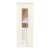 Nova Tapeçaria Suspensa de Gaze Inspirada no Zen Chinês com Caligrafia e Design de Lótus para Sala de Chá e Fundo de Pátio, Cortina Suspensa Decorativa Externa com Estética Estilo Song