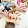 Pinza de Pelo de Felpa para Otoño e Invierno Pinza Grande Francesa Elegante Simple de Tiburón Pinza para la Parte Trasera de la Cabeza Accesorios Aleatorios para el Cabello