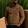 Ropa de Hombre Transfronteriza Otoño 2026 Xiyin Amazon Moda Urbana de Calle 3D Tendencia Cuello Alto Sencilla Versátil Chaqueta Talla Europea