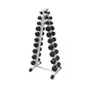 Estante de mancuernas multicapa engrosado para uso en gimnasio, hecho de acero puro, disponible en varias especificaciones, estante de almacenamiento de mancuernas comercial en stock, disponible para entrega