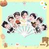 Zheng Yecheng Abanico Plegable de Siete Dobleces Abanico Plegable Concierto Debe Ayudar Alrededor Debe Ayudar Tiktok Mismo