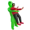 Especial transfronterizo para el Festival de Halloween divertidos suministros para fiestas disfraz de juego ET alienígena verde ropa inflable