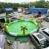 Piscina circular inflable portátil para exteriores, piscina inflable con temática de palmera, adecuada para puestos en plazas para que los niños pesquen y jueguen en el agua