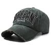 Gorra de Béisbol para Hombre y Mujer, Estilo Coreano, Denim con Agujeros, Bordes Deshilachados, Bordada, Estilo Europeo y Americano, Casual para Todas las Estaciones, Parasol, Estilo Trendy Ins