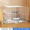 Jaula para Gatos para Uso en Casa, Interior, Puede Albergar una Caja de Arena para Gatos, Casa para Gatos, Espacio Grande para Gatos, Nido para Gatos en Balcón, Ensamblaje de Tres Niveles