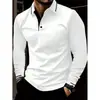 Camisa Polo Masculina Manga Longa Lapela Slim Fit Amazon Europa Transfronteiriça Top