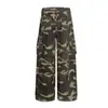 Pantalones Cargo Camuflaje Funcionales para Exteriores Estilo Americano 2026 Marca de Moda Magic Bear para Hombre, Corte Holgado con Bordes Deshilachados y Bolsillos 3D, Pantalones Casuales