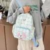 Mochila Versátil Casual de Grande Capacidade Nova Estilo Bolsa Escolar para Mulheres Bolsa Escolar Fofa Estampada do Gato Kt para Meninas Mochila de Estudante