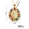 Jose Virgen María Joyería de Lujo Elegante Impresionante Collar de Circonita Cadena para Clavícula Todo Fósforo para Mujer Cadena de Acero de Titanio