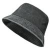 Chapéu Four Seasons Feminino Vintage Washed Denim Fisherman Hat Outdoor Casual Sunscreen Hat Masculino Puro Algodão Dobrável Bacia Hat