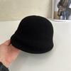 Sombrero de Pescador tipo Cubo de Lana Nuevo para Otoño e Invierno 2024 para Mujer, Estilo Japonés para Cubrir el Rostro, Moda Domo Retro Combinable, Sombrero de Cubeta