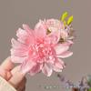 Horquilla de Flor Rosa Primavera y Verano Simulación para Mujer Lado Trasero Cabeza Clip de Pico de Pato Tocado Clip Horquilla de Ambiente
