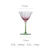 Entrada de Casa Lujo Vintage Flor Copa de Vino Vidrio de Cristal Rosa Verde Copa de Champaña Copa de Cóctel Copa de Martini