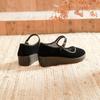Zapatos de Tela Old Beijing para Mujer, Tacones Altos Negros, Zapatos de Tela Bajos para Madres, Zapatos Casuales con Cuña de Suela Suave para Personas Mayores, Zapatos de Trabajo para Hotel