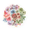 Moyuan & Dream Dance Serie Floral Dream Paquete de Pegatinas PET con Lámina Dorada 20 Pegatinas de Tamaño Grande para Decoración de Diario