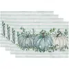 Amazon Halloween Acción de Gracias Mantel Individual Calabaza Hoja de Arce Mantel Individual Pavo Otoño Decoración de Mesa Aislamiento Térmico Mantel de Mesa