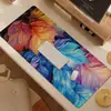 Fábrica de Origem Pintura Fluida Floral Colorida Tapete de Mesa Grande Antiderrapante Espuma de Borracha Natural Mouse Pad Atacado Transfronteiriço