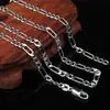 Venta caliente de AliExpress collar de cuerpo de tres lados de 4 m joyería plateada europea y americana chapado en cobre collar de plata de moda