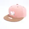 Gorras para niños, gorras de béisbol de ala plana europeas y americanas, gorras de baile callejero con bloques de color de corazón de dibujos animados y oso, sombreros de sol de verano, comercio exterior